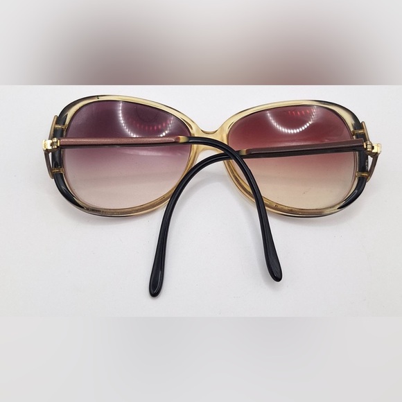 Vintage Brown Translucent Oval Sunglasses Frames Only - Picture 4 of 8